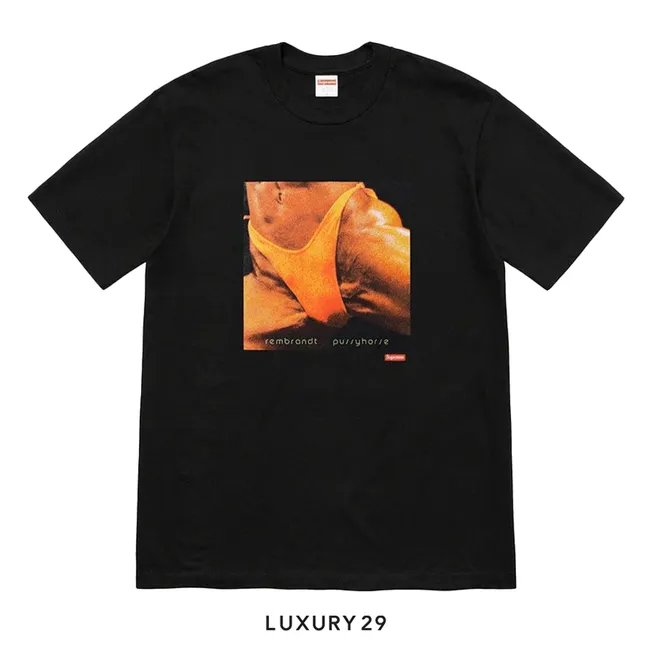 Supreme x Butthole Surfers Rembrandt Pussyhorse Tee 'Black'