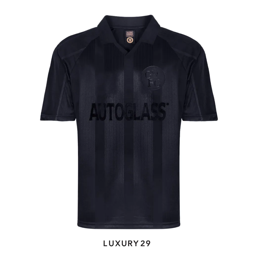 Chelsea 1998 Black Out Retro Football Shirt Black(L, Black)