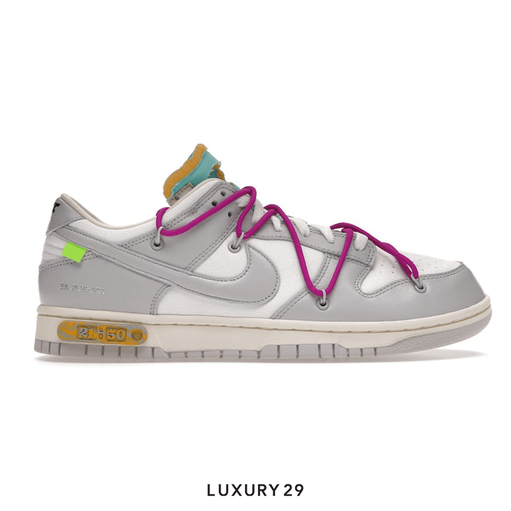 Nike Dunk Low Off-White Lot 21(M)(41, Grey)