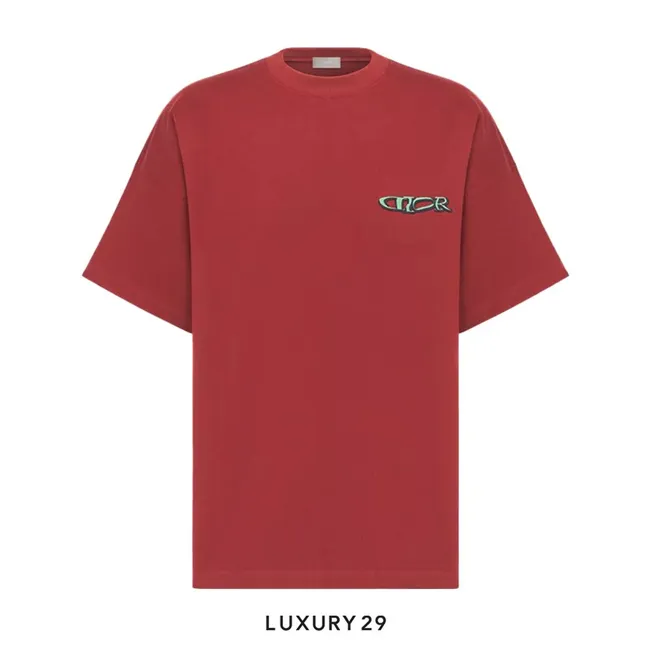DIOR AND LEWIS HAMILTON T-Shirt Cotton Jersey Red