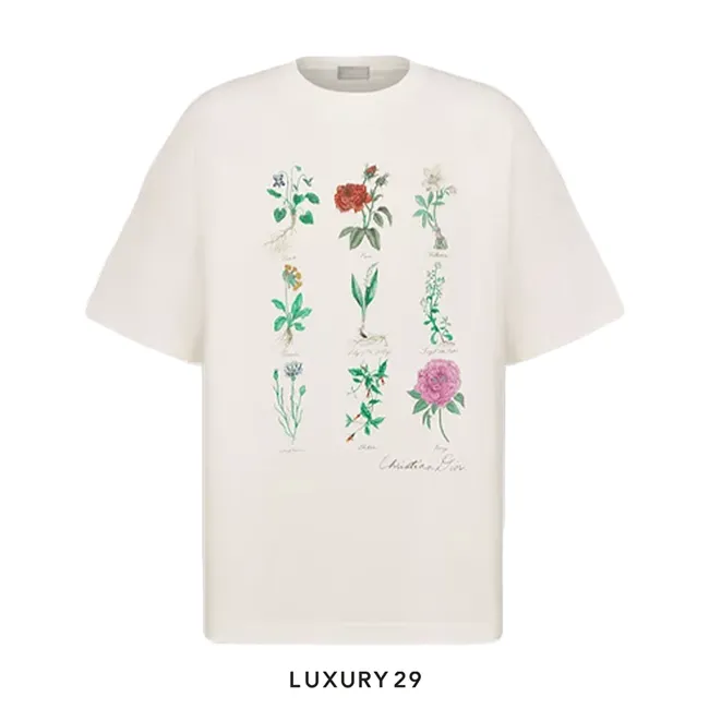 Dior T-Shirt White Slub Cotton Jersey