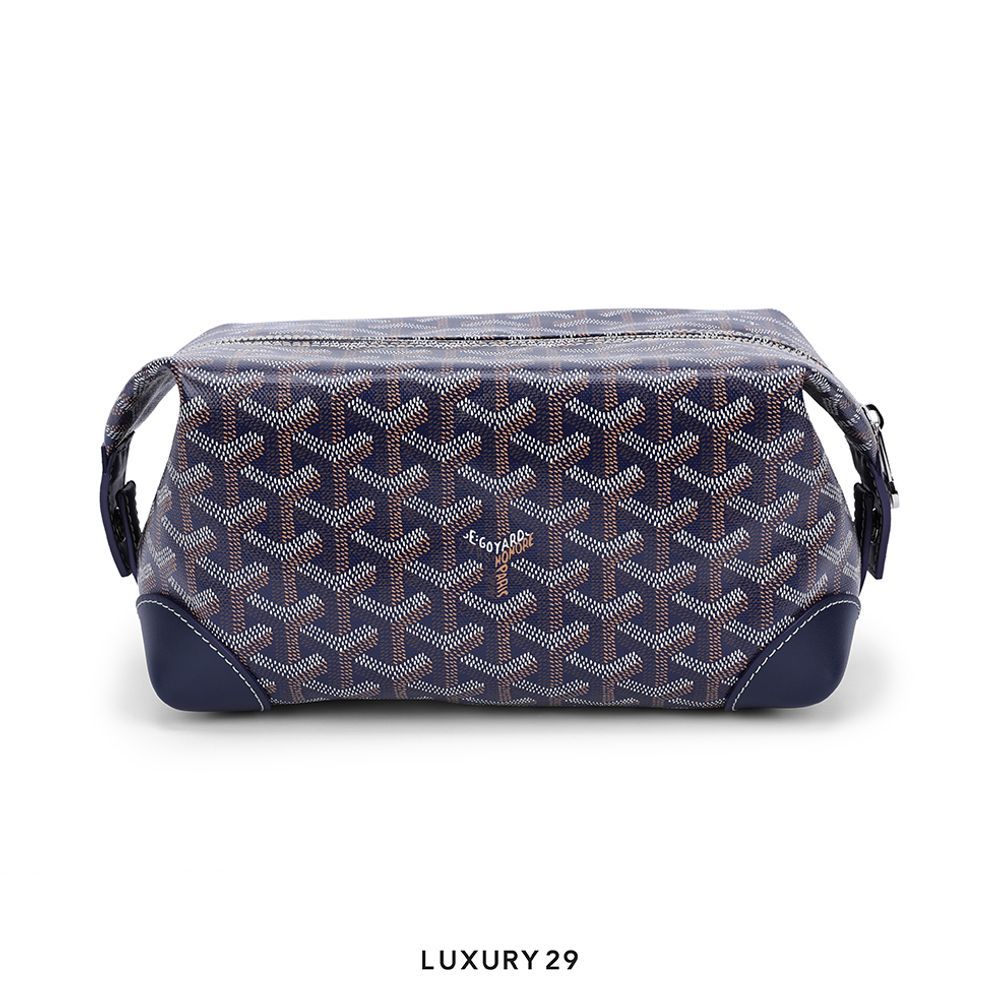 Goyard Bowling 25 Toiletry Bag Navy Blue