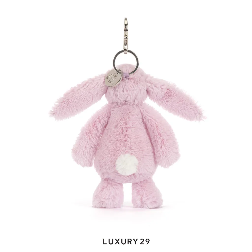 JellyCat Thistlepop Blossom Bunny Bag Charm Purple(Small, Purple)