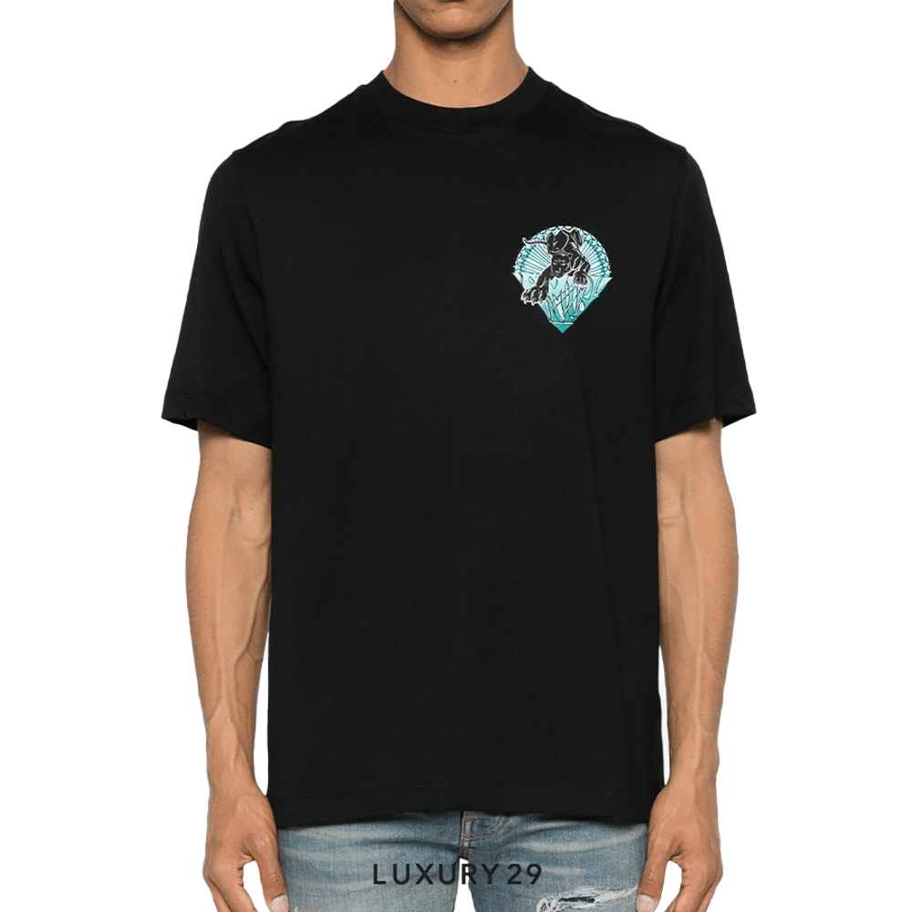 AMIRI Panther-Print Cotton T-Shirt Black(M, Black)