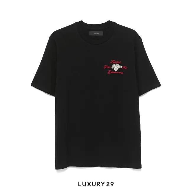 Amiri Embroidered Dreamers Tee Black