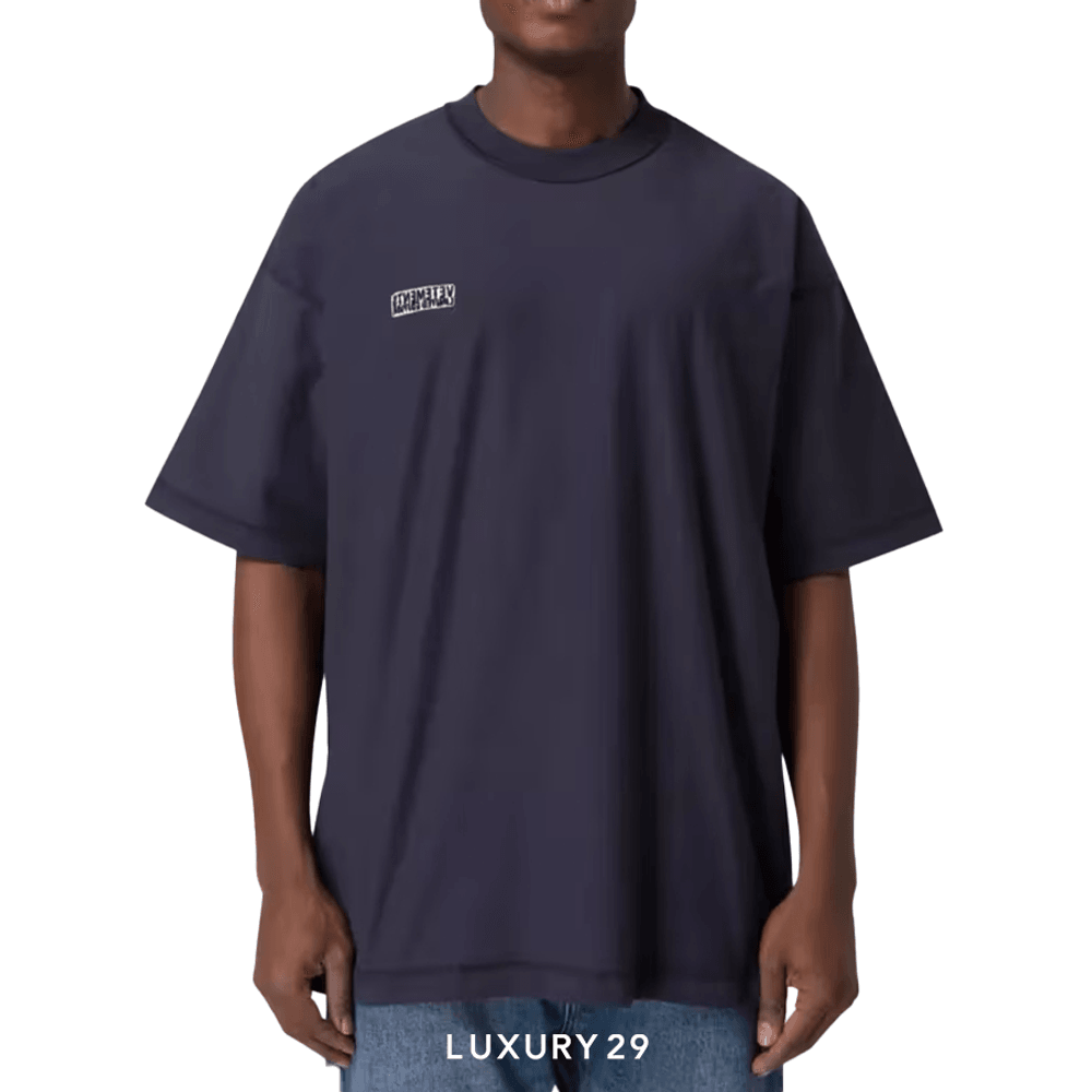 Vetements Inside Out Embroidered Logo T-Shirt Purple(Free Size, Purple)