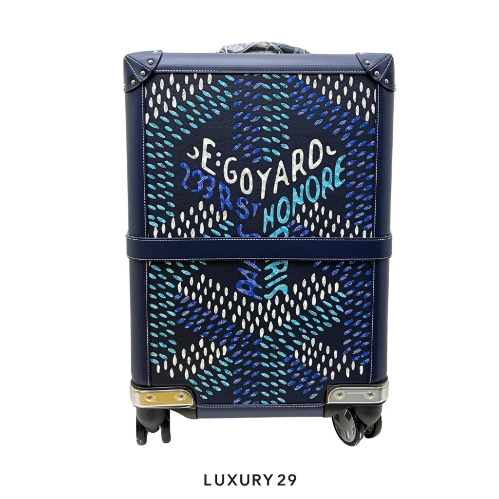 Goyard Bourget PM Trolley Case Navy Blue(Small, Blue)