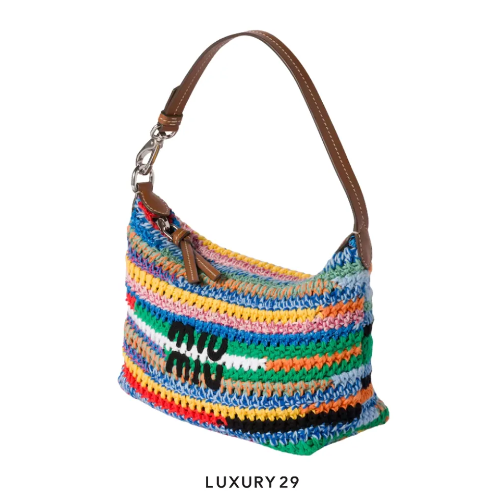 MIU MIU Crochet pouch Multicolored(Small, Multicolour)