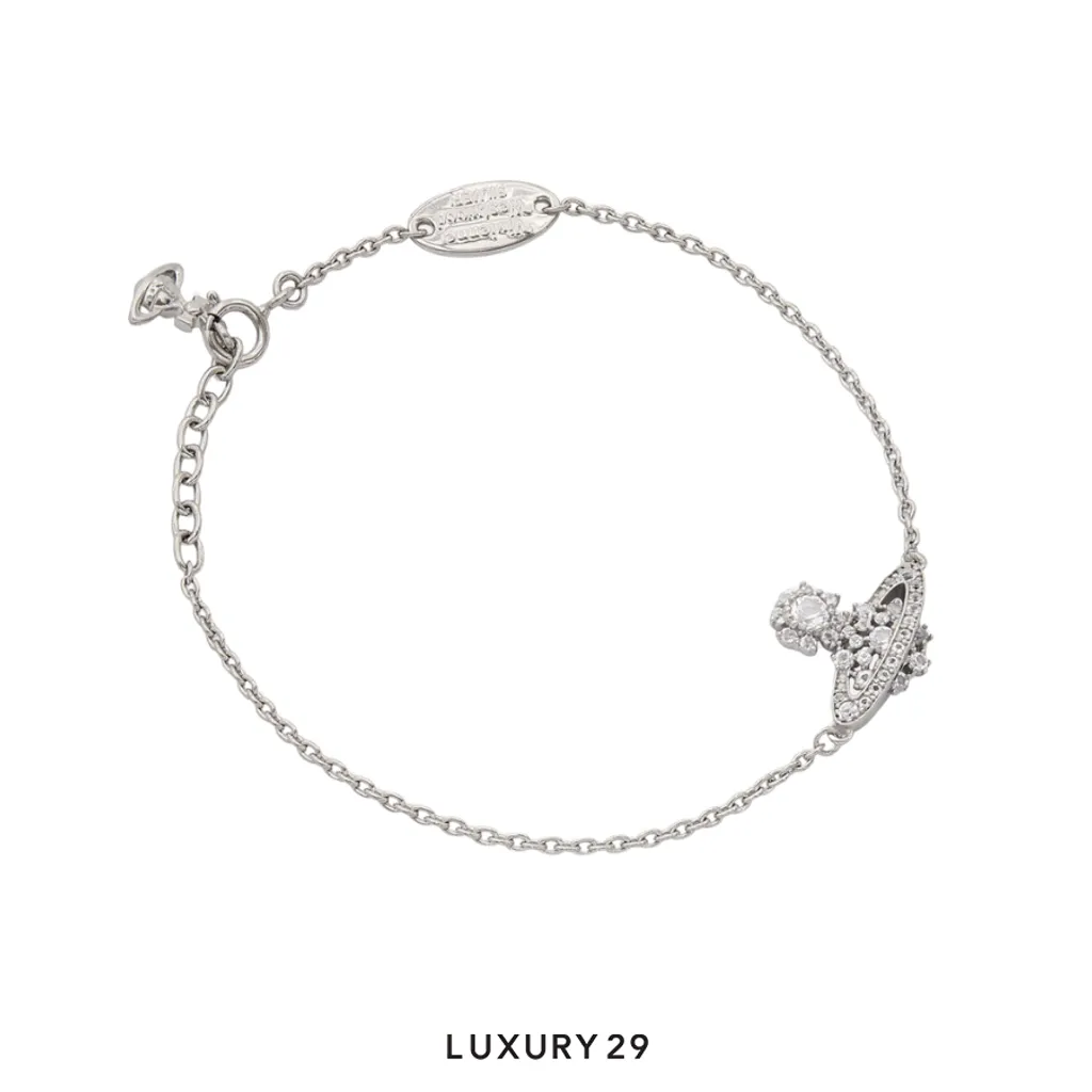 Vivienne Westwood Narcissa Bracelet(Free Size, Silver)