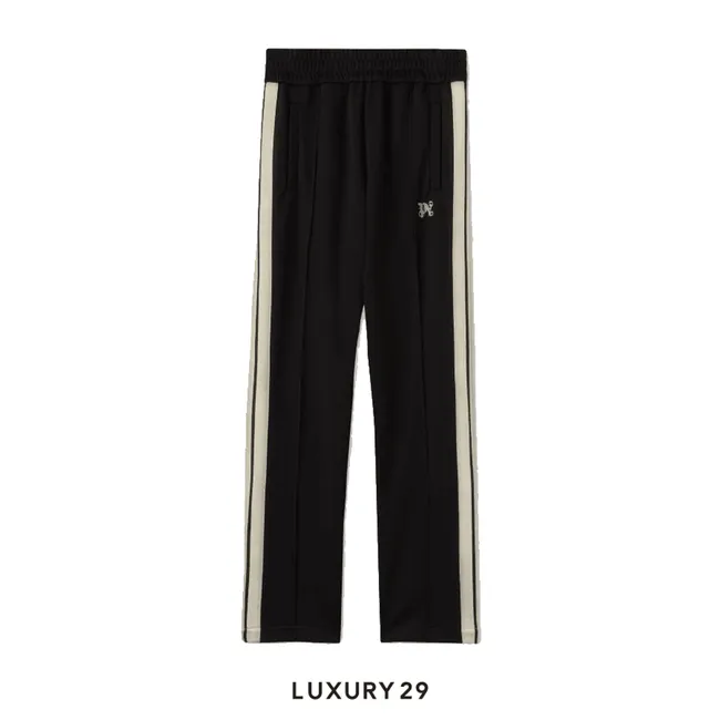 Palm Angels MONOGRAM TRACK PANTS BLACK OFF WHITE