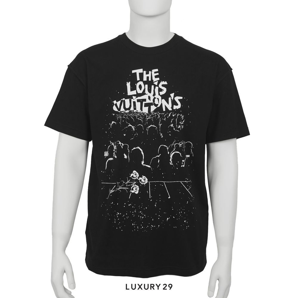  Louis Vuitton LV Concert Print T-Shirt Black(M, Black)