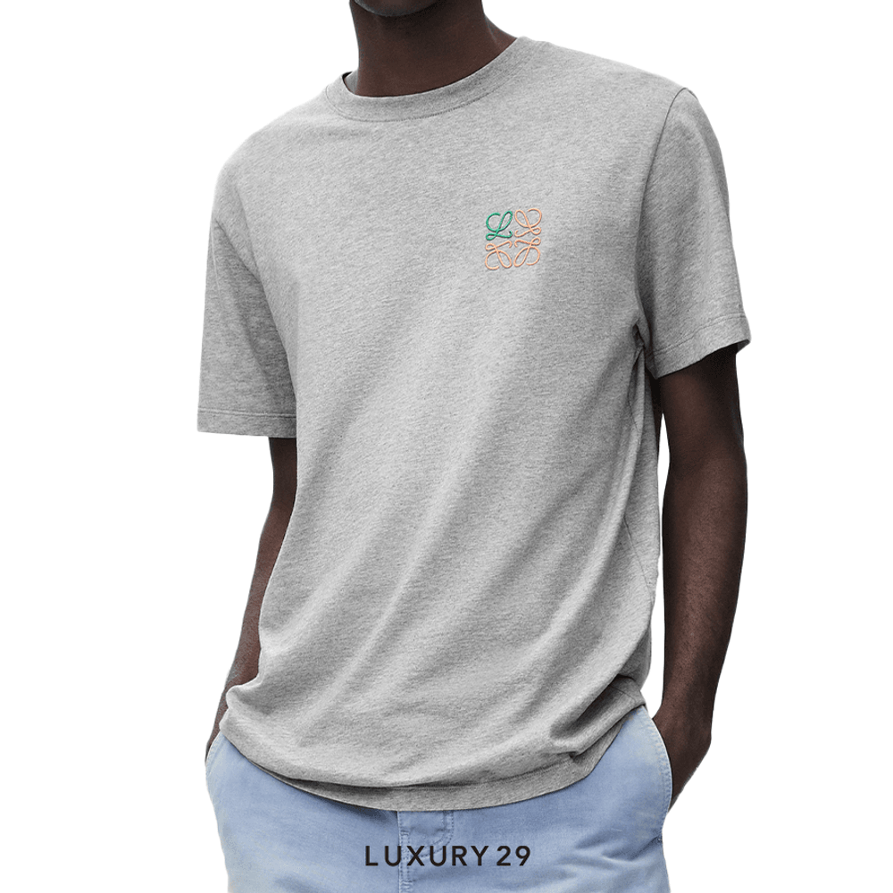 Loewe Regular fit T-shirt in cotton Grey Melange(S, Grey)