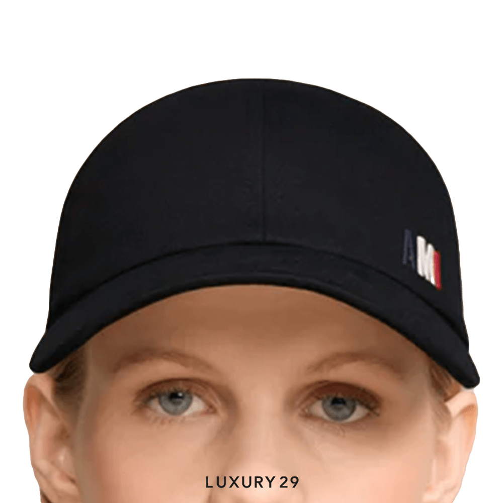 Ami Embroidery Cap BLACK(Free Size, Black)