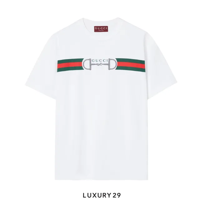Gucci Cotton jersey T-shirt with embroidery White