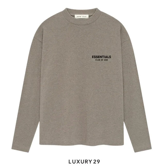 Fear of God Essentials SS26 Classic Long Sleeve Tee Homestead Heather