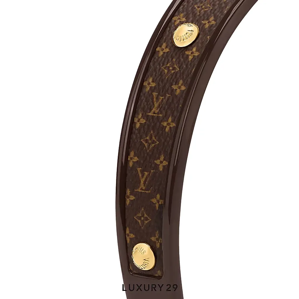 Louis Vuitton LV MNG Resin Headband(Free Size, Brown)