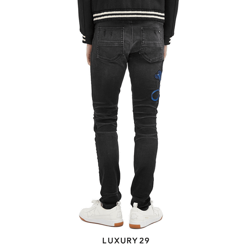 AMIRI CNY SNAKE ARCHIVAL JEANS(M, Black)