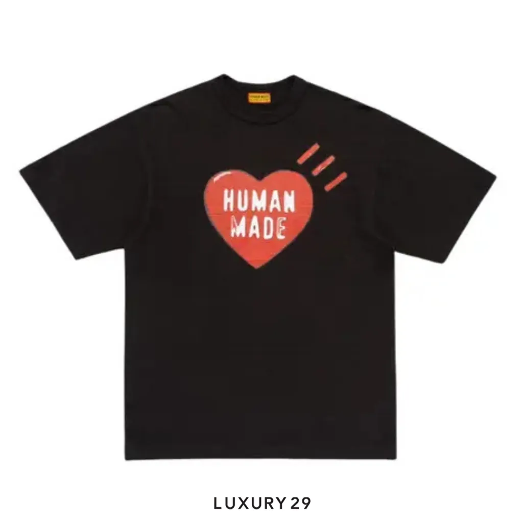 Human Made Big Heart Logo Graphic T-shirt Black(S, Black)