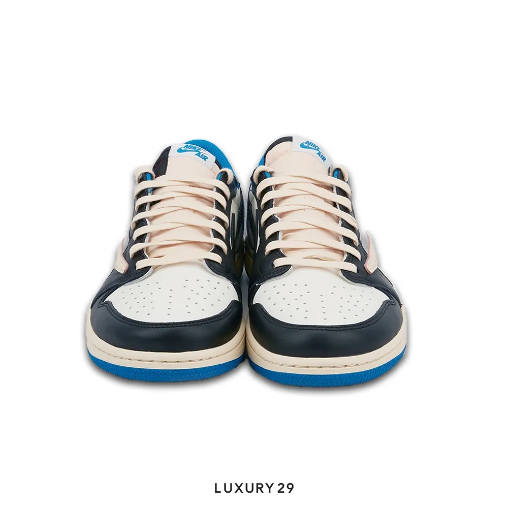 Nike Jordan 1 Retro Low OG SP Fragment x Travis Scott(45.5, Blue)
