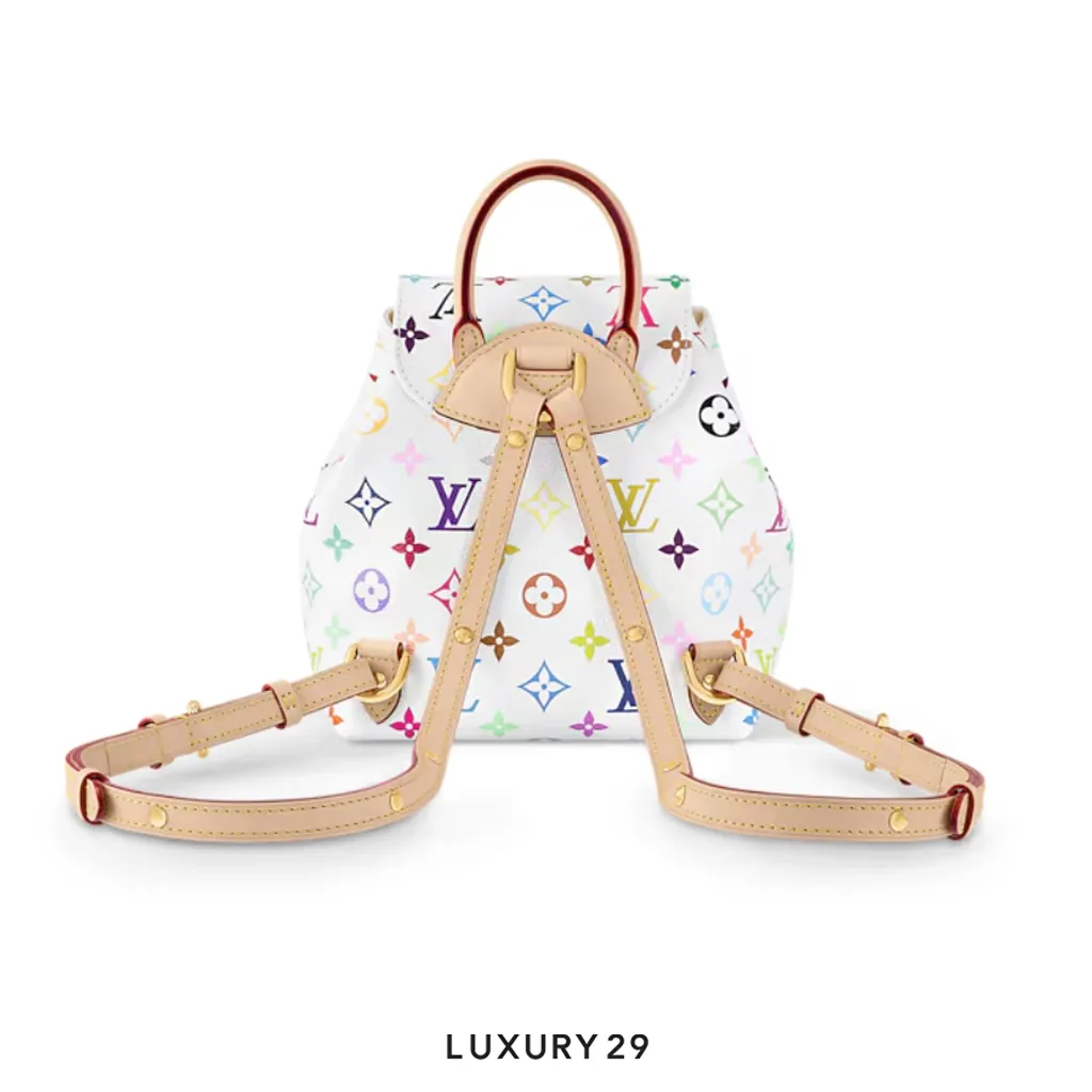 Louis Vuitton LV X TM Venice Bag In Multicolor Monogram Coated Canvas With Gold Hardware(Small, White)