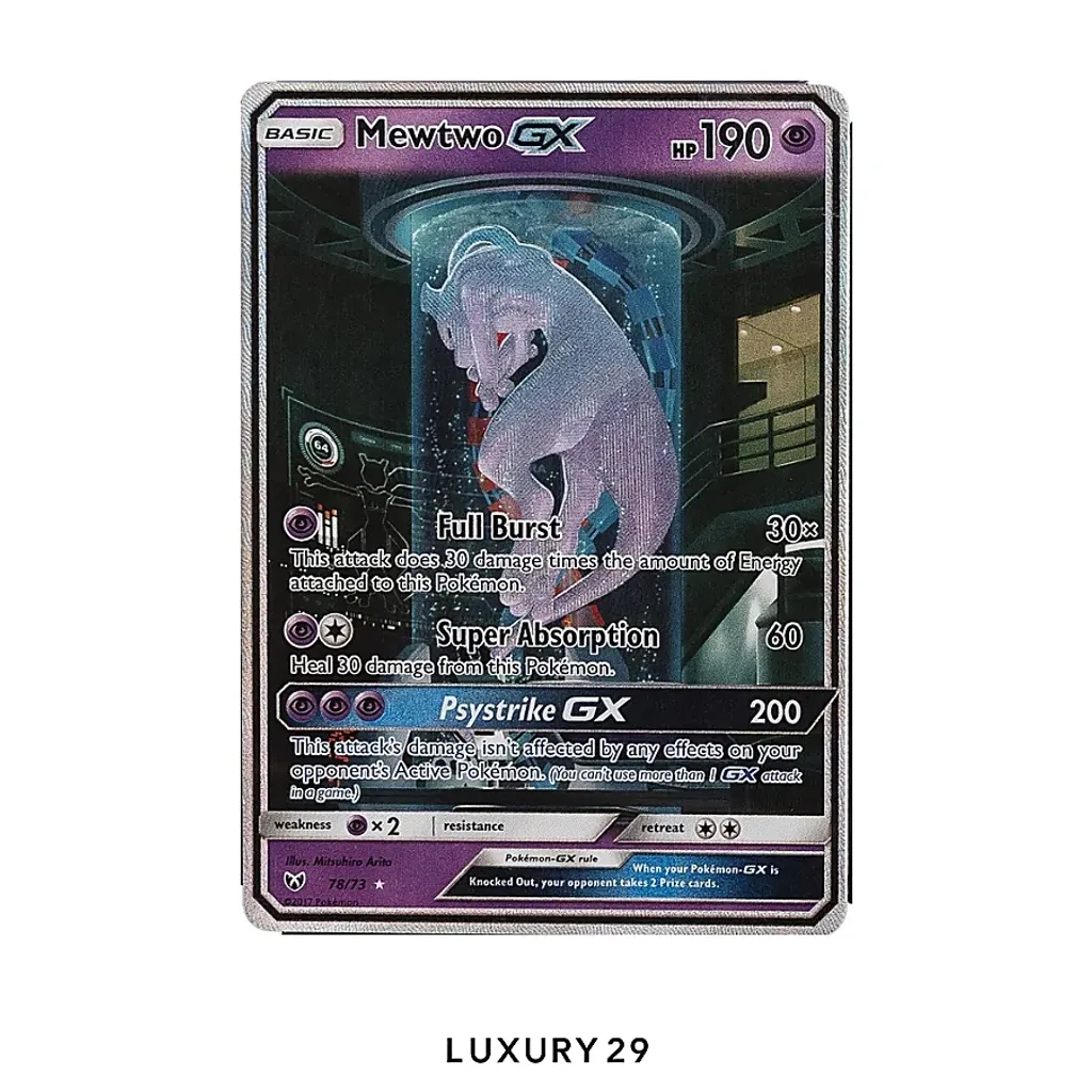 Pokemon 2017 Sun & Moon Mewtwo GX Shining Legends Secret #78 (EN) (PSA 10)(Small, Multicolour)