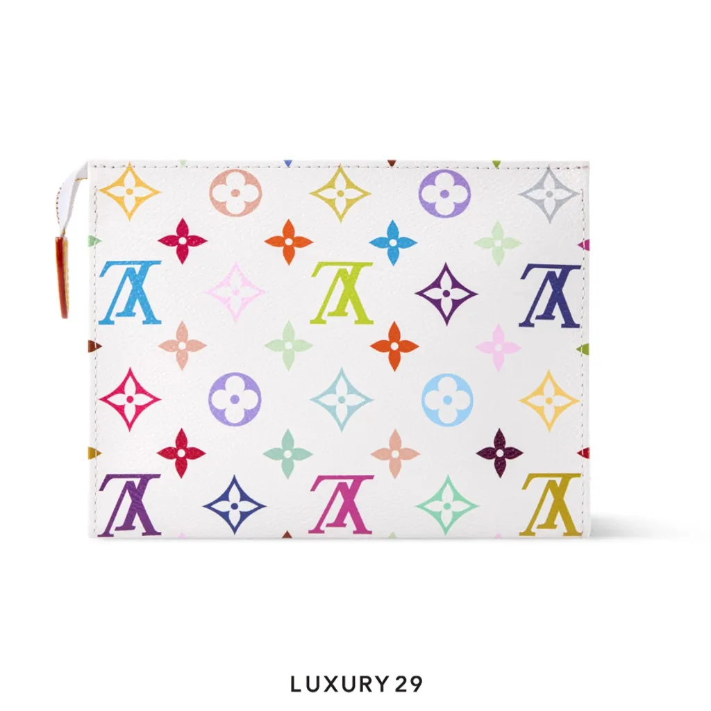 Louis Vuitton LV x TM Toiletry 19 Pouch Monogram Multicolore Canvas Multicolor(Small, White)