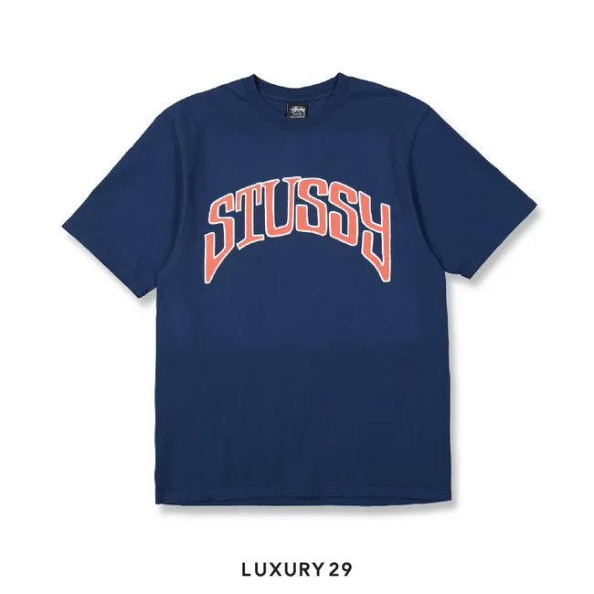 Stussy ARCHED PIG. DYED TEE Navy