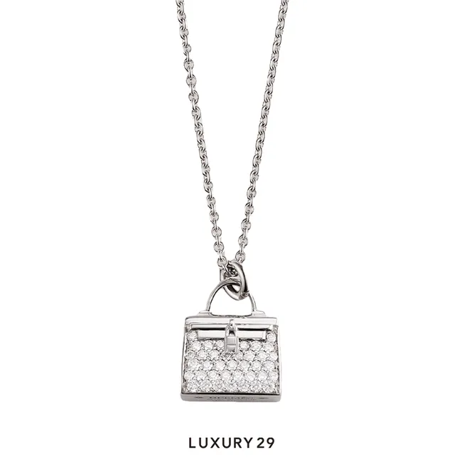 Hermes Amulettes Kelly pendant White gold