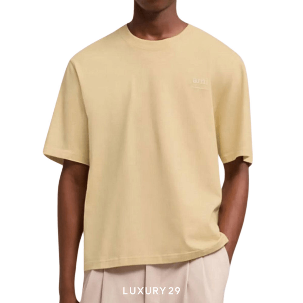 AMI ALEXANDRE MATTIUSSI T-SHIRT CREAM(M, Neutrals)