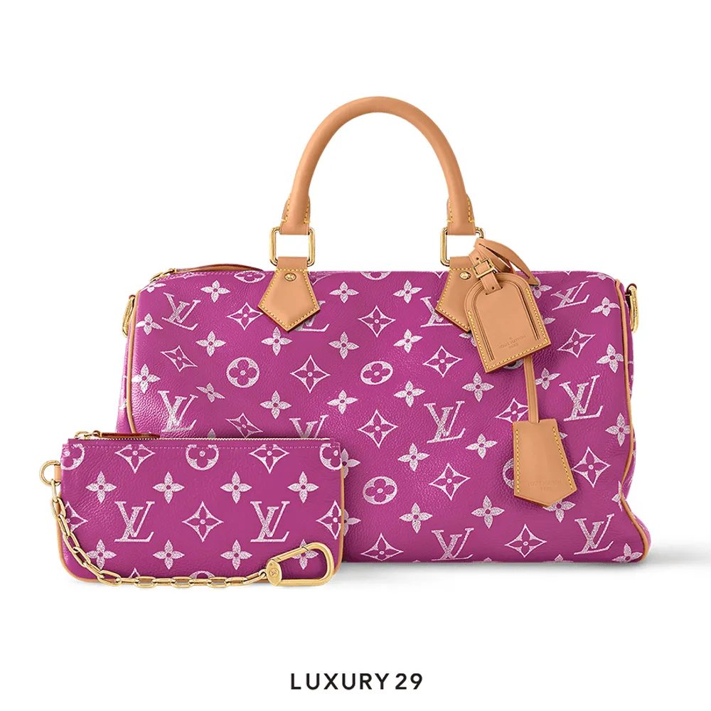 Louis Vuitton LV Speedy P9 Bandouliere 40 Bag Agate Pink(Medium, Pink)