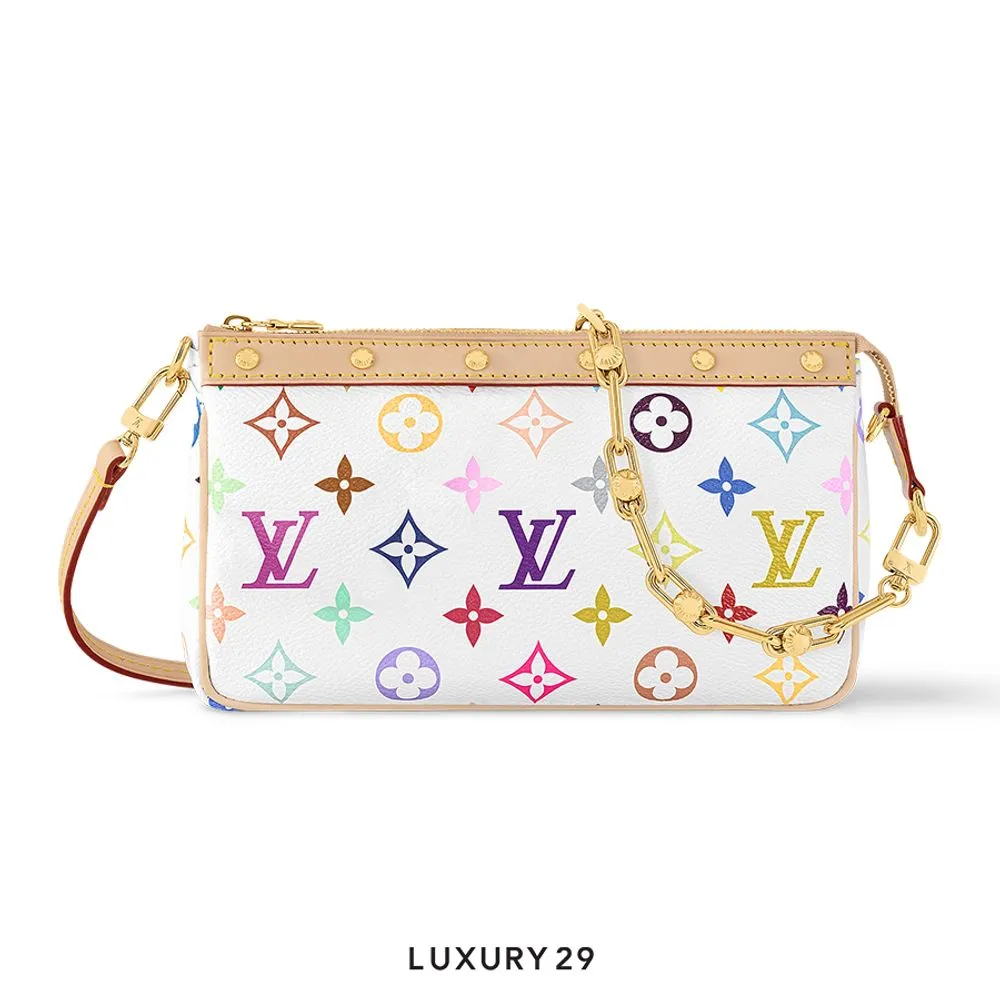 Louis Vuitton LV x TM Pochette Accessoires Multicolore Blanc(Small, White)