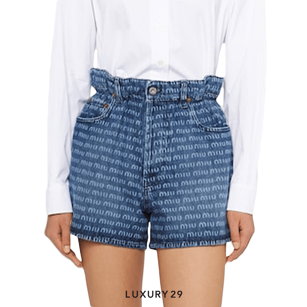 MIU MIU Denim shorts Navy
