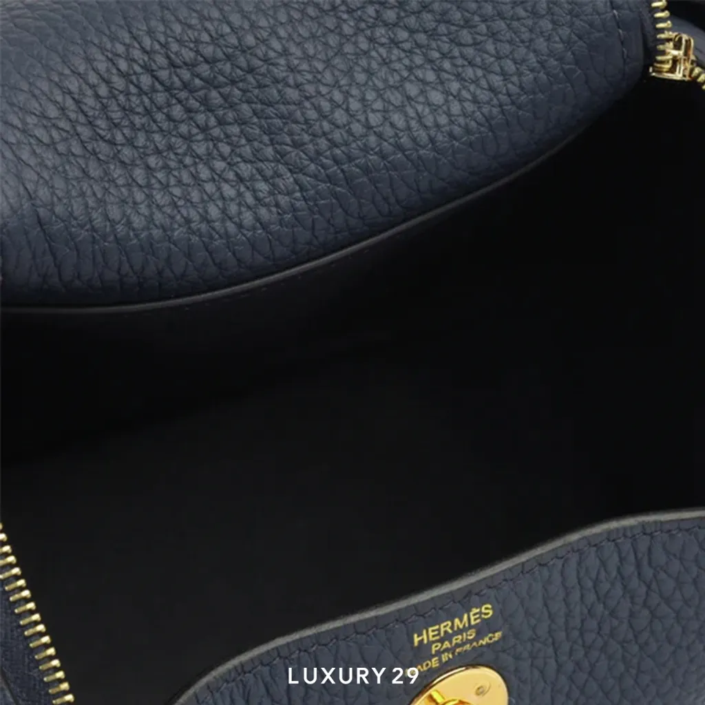 Hermes Lindy Mini II Bleu de Prusse(Mini, Blue)