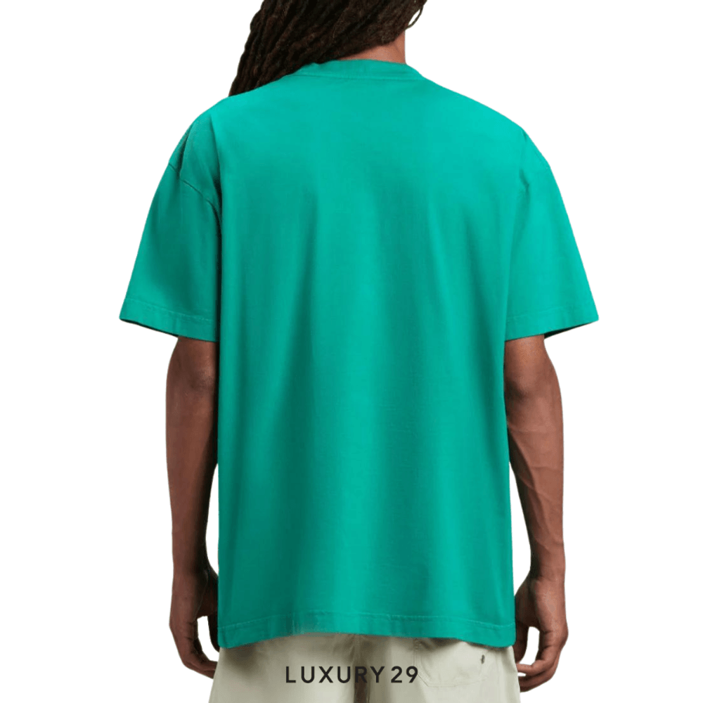 Palm Angels Palm Tree-print cotton T-shirt(M, Green)