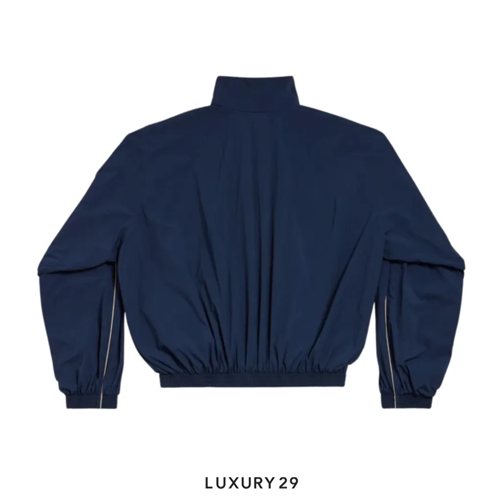 Balenciaga Large Tracksuit Jacket Nylon Navy Blue(2XS, Blue)