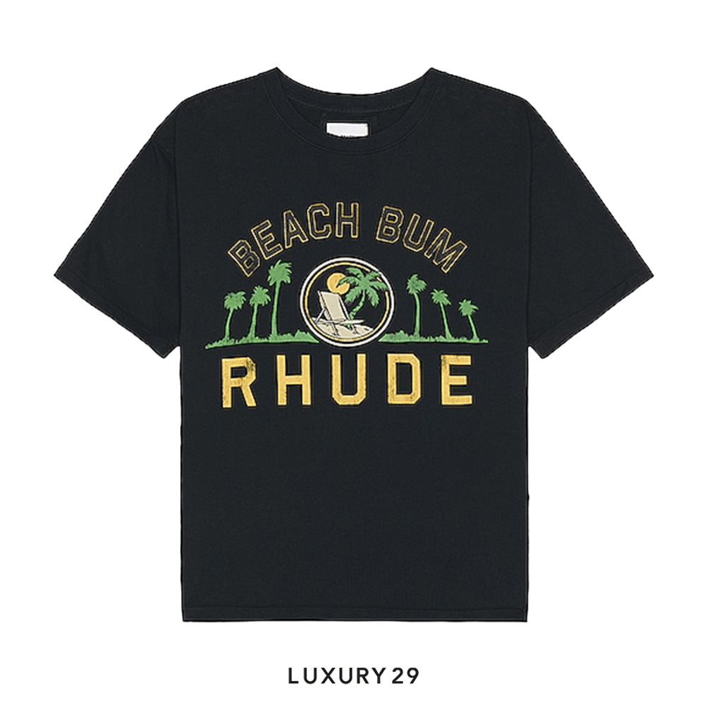 Rhude PALMERA TEE VTG BLACK(M, Black)