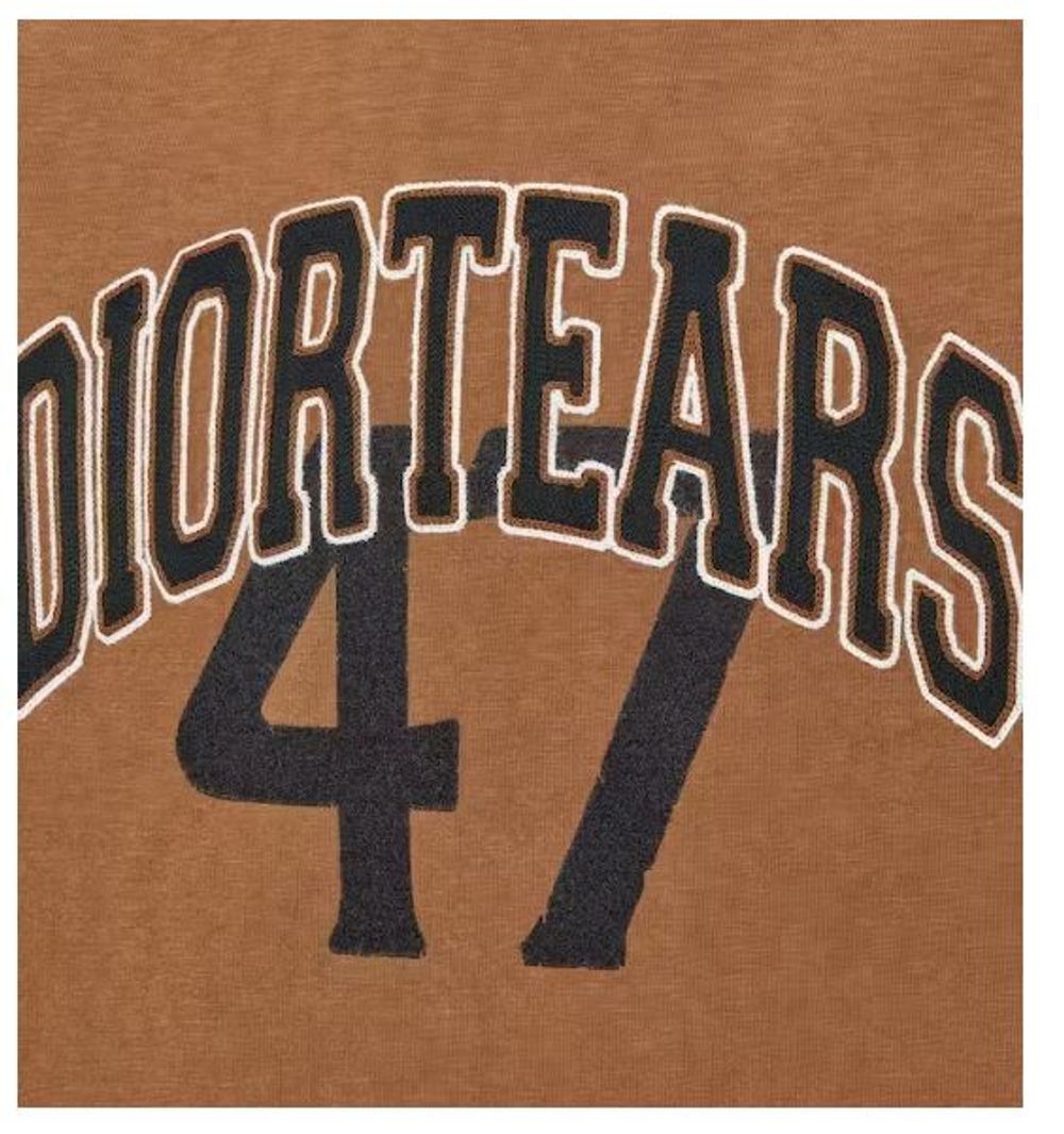 Dior T-Shirt Logo CD Monogram Air(M, Brown)