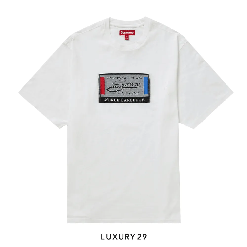 Supreme Intarsia Label Short-Sleeve Top 'White'(L, White)