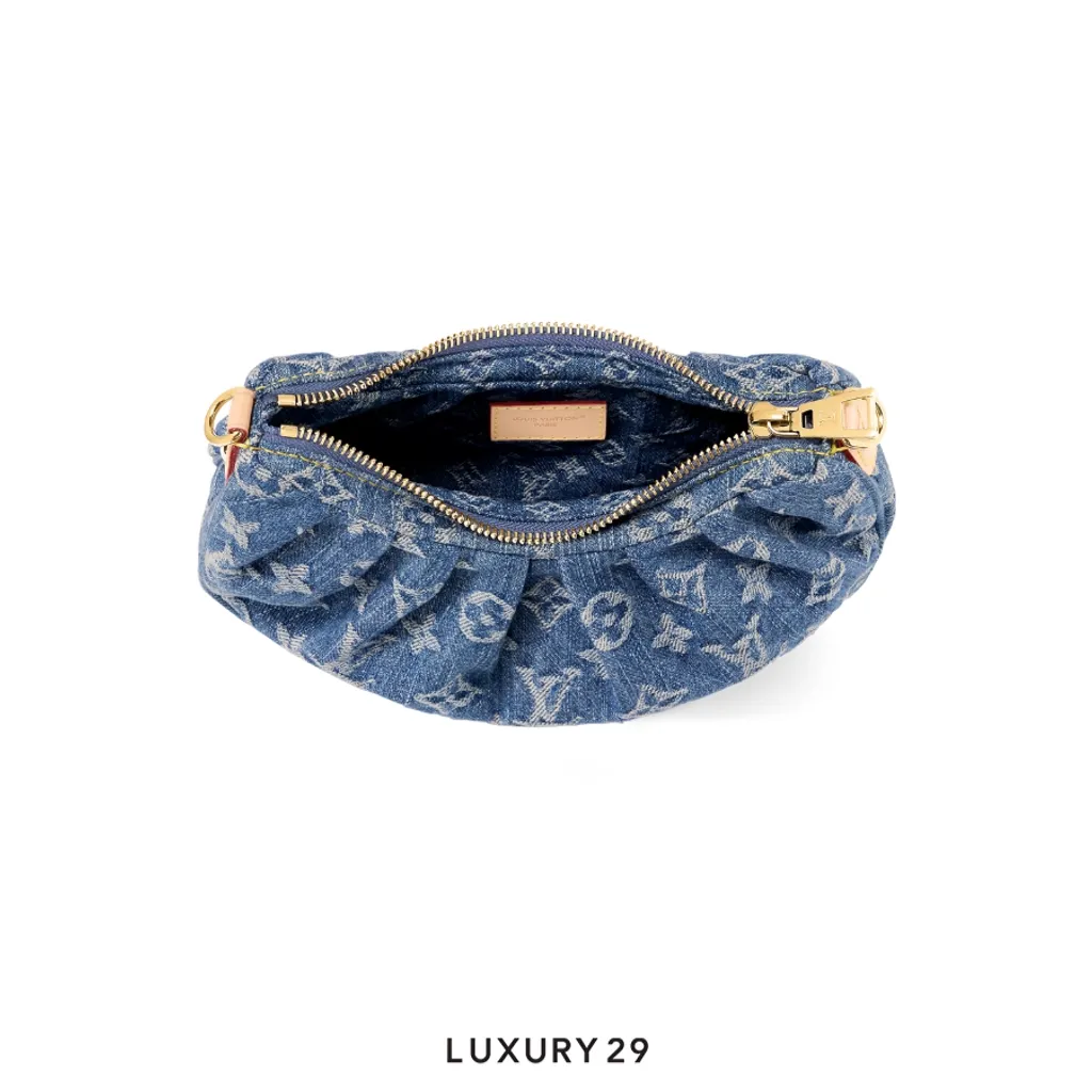 Louis Vuitton LV Pochette Valley bag Blue Denim(Small, Blue)