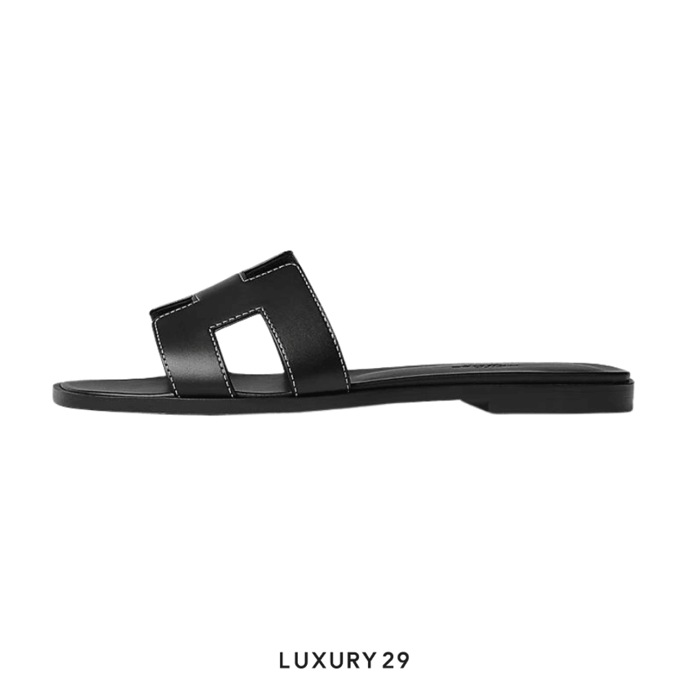 Hermes Oran sandal Noir(37.5, Black)