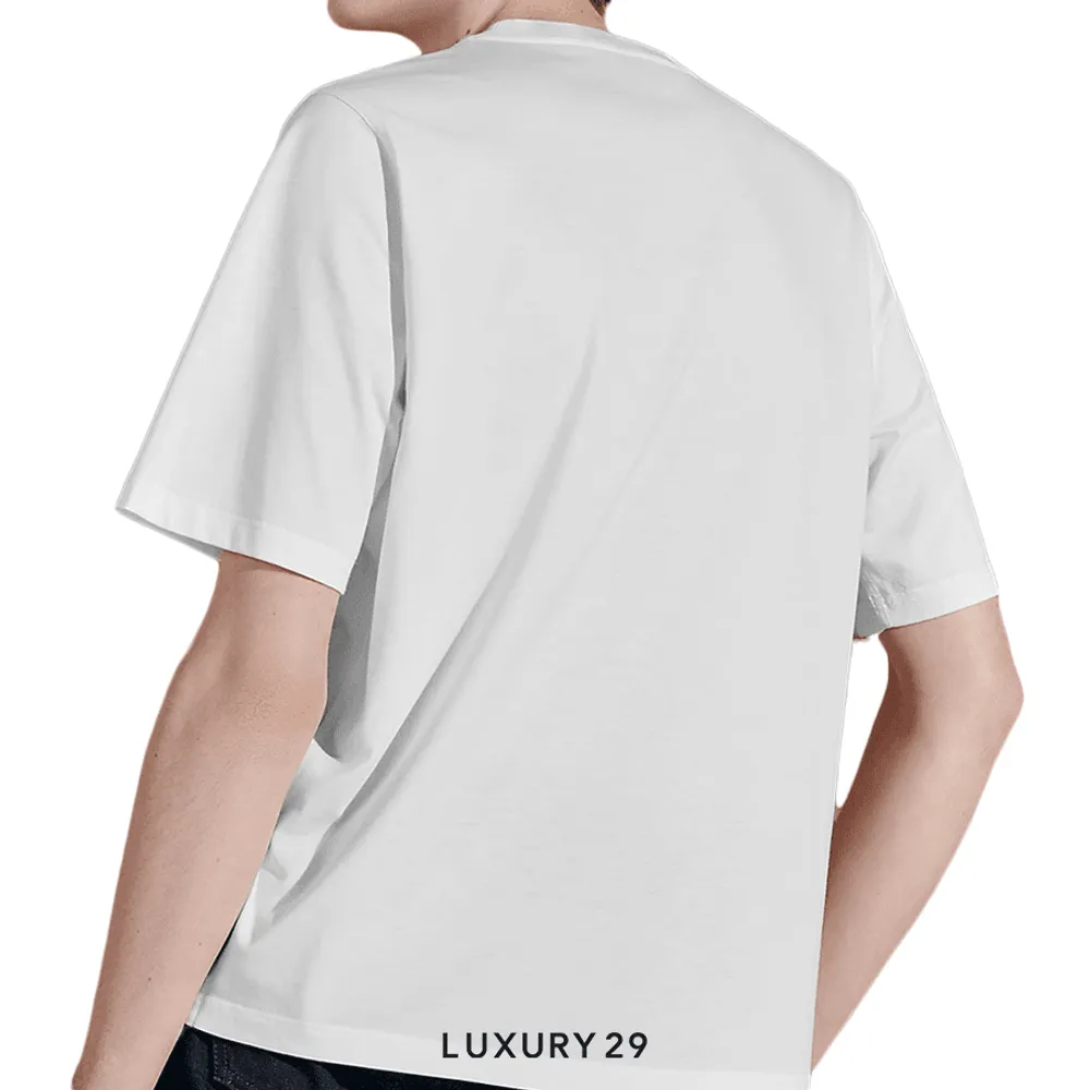 Hermes T-shirt with leather detail Blanc