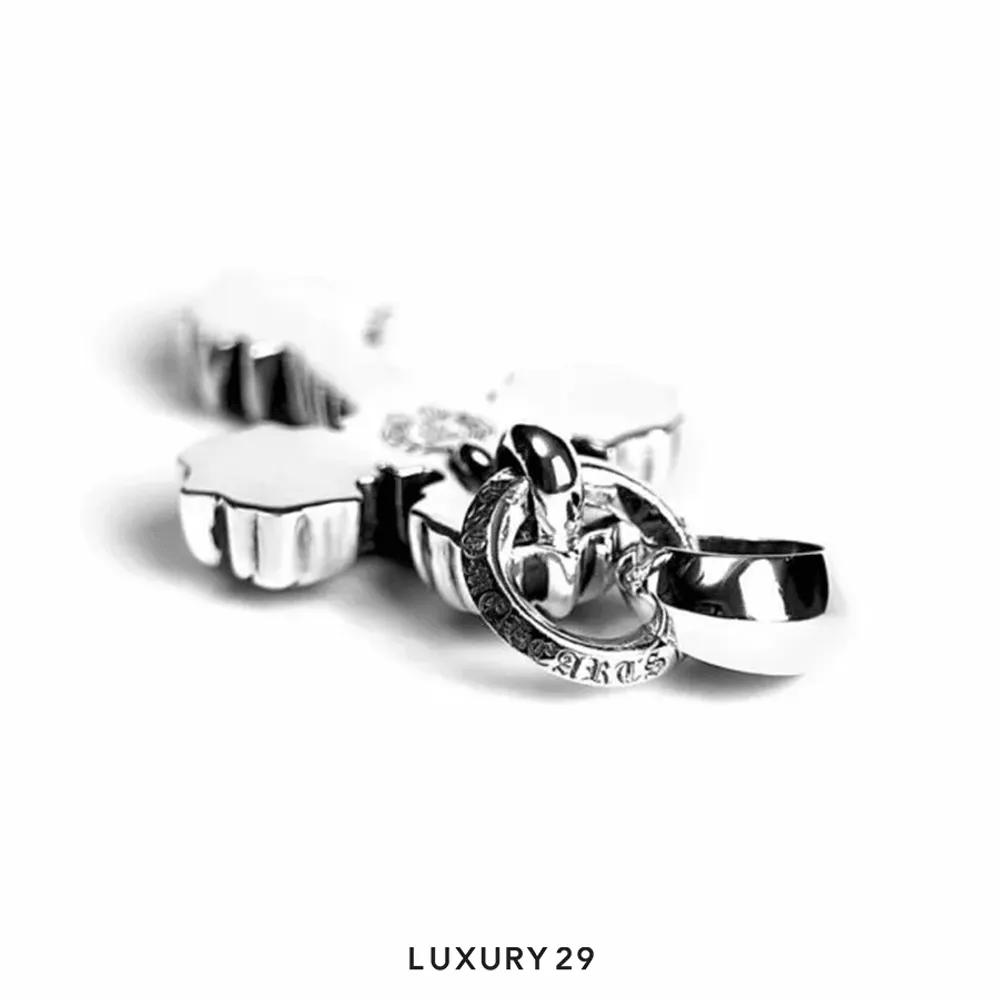 Chrome Hearts Pendant Filigree Cross Bail(Free Size, Silver)