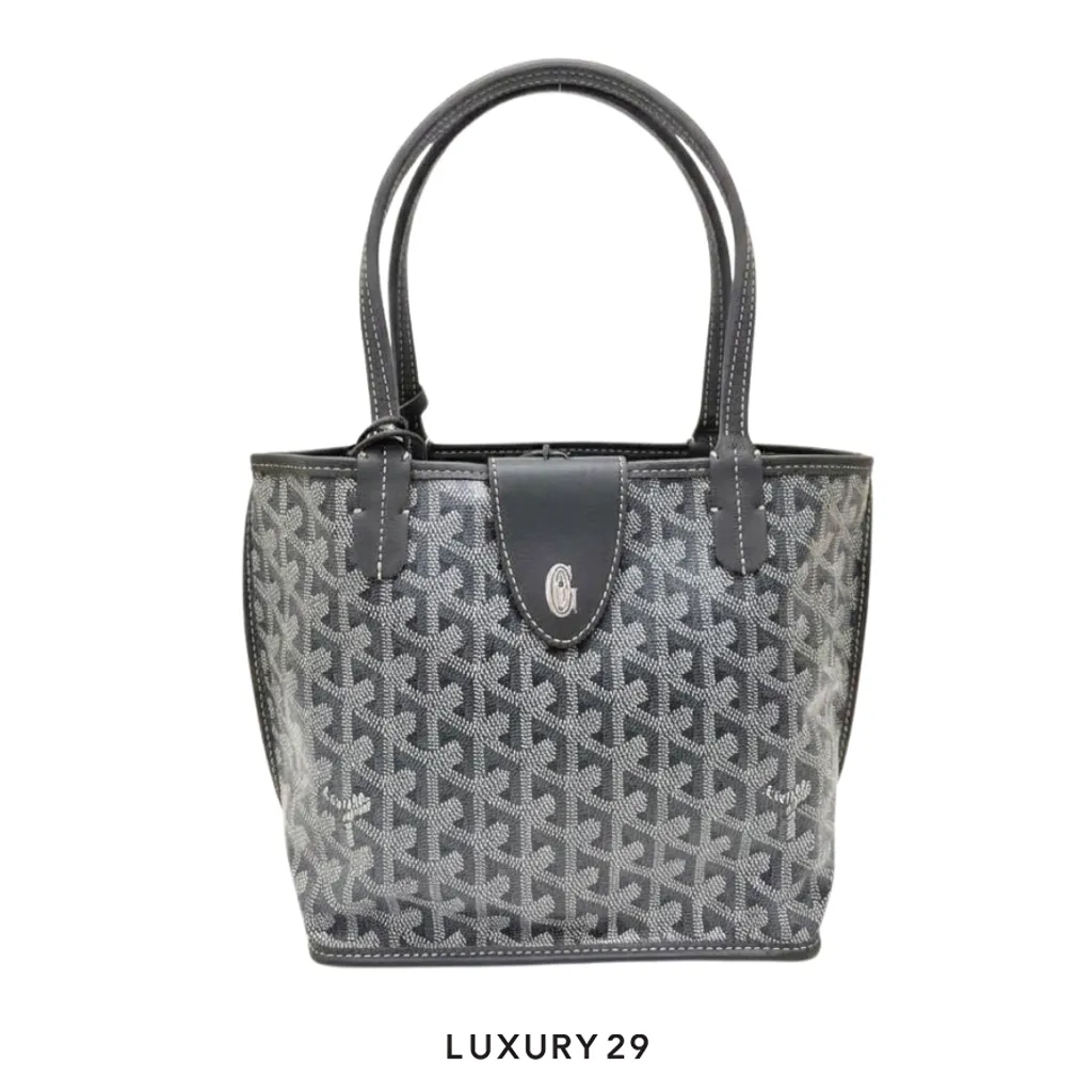 Goyard Anjou Mini Bag with Croc Universal Grey(Mini, Grey)