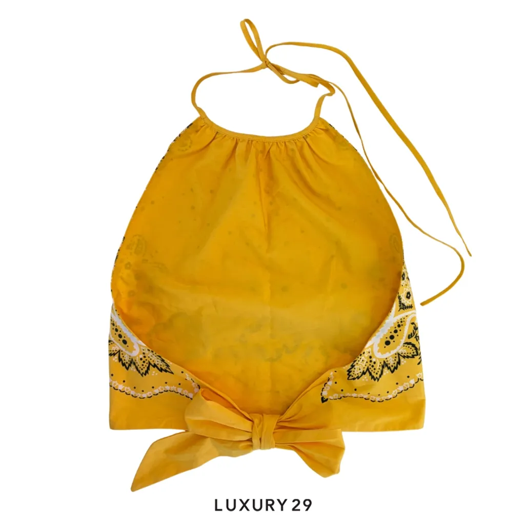 Miu Miu Poplin halter top Sunny Yellow(S, Yellow)