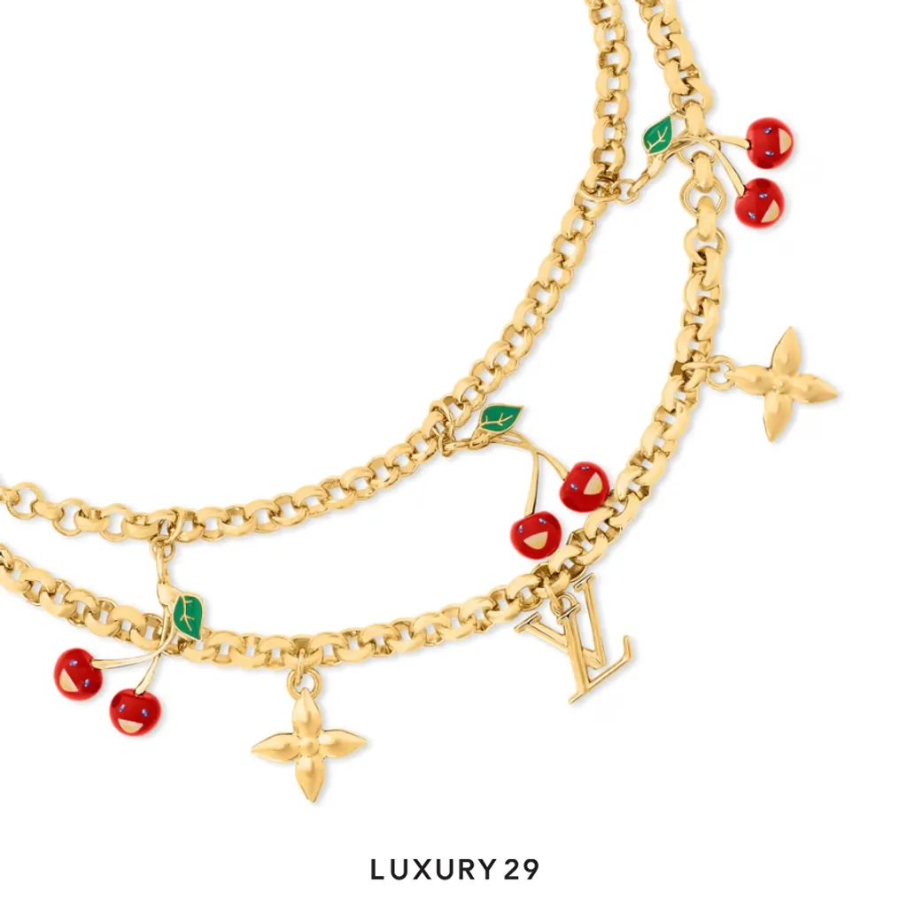 Louis Vuitton LV x TM Cerise Necklace Gold(Free Size, Gold)