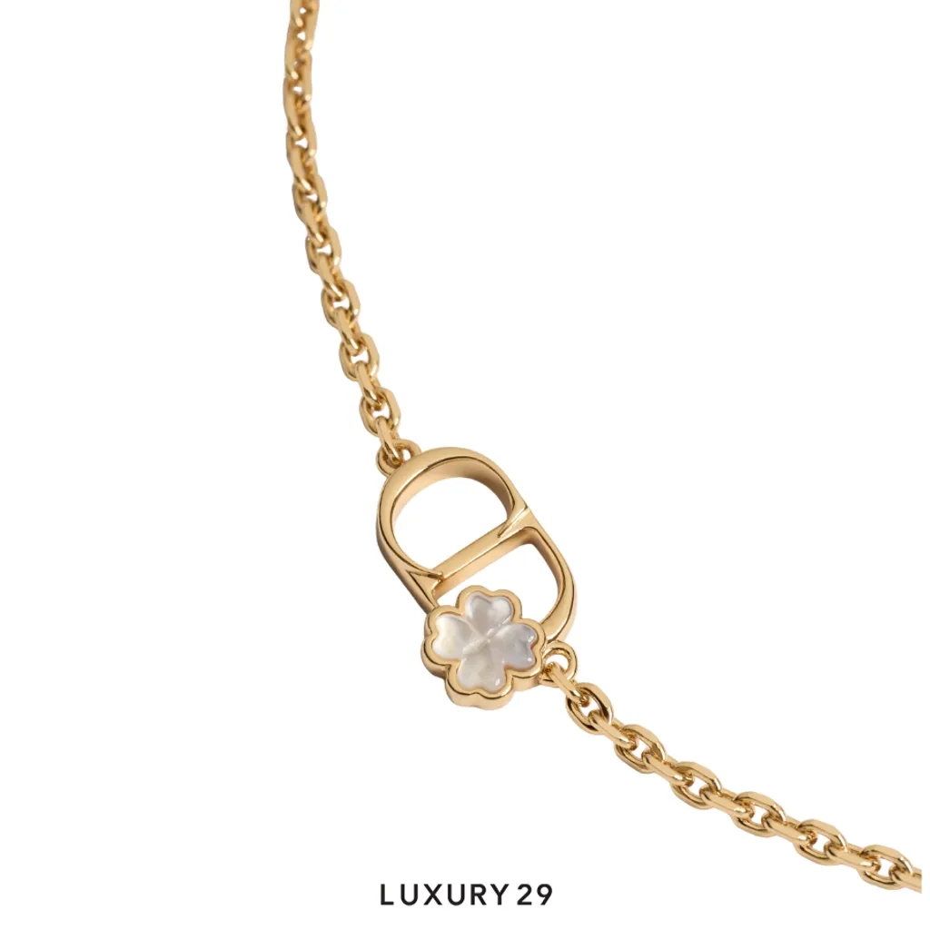 Dior CD Garden bracelet Gold-plated metal and pearls(Free Size, Gold)