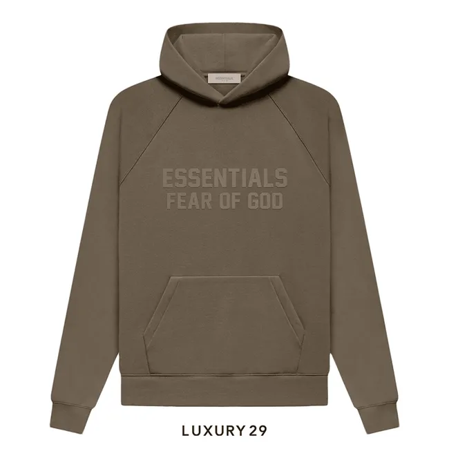 Essentials Fear Of God Hoodie Wood  (FW22)