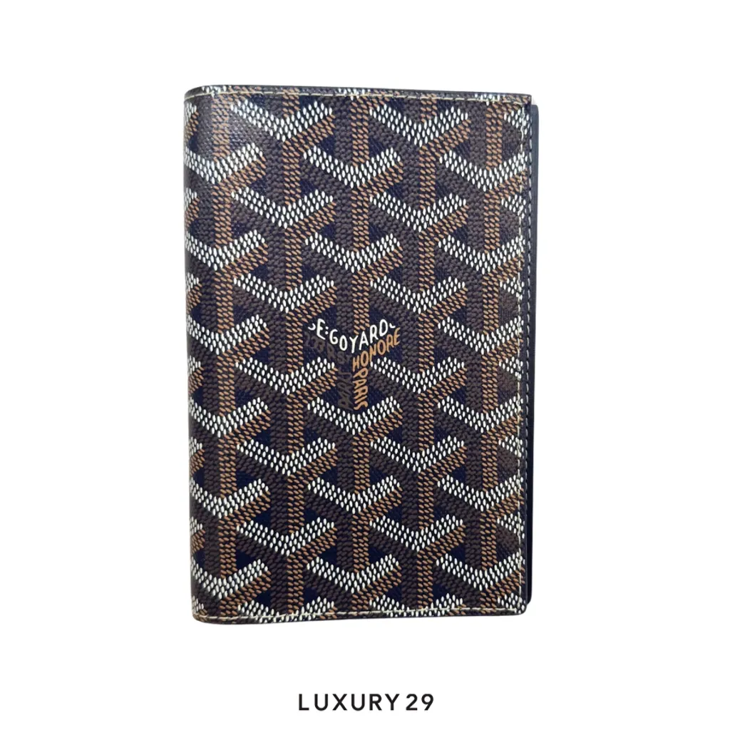 Goyard Grenelle Passport Cover Navy Blue(Small, Blue)