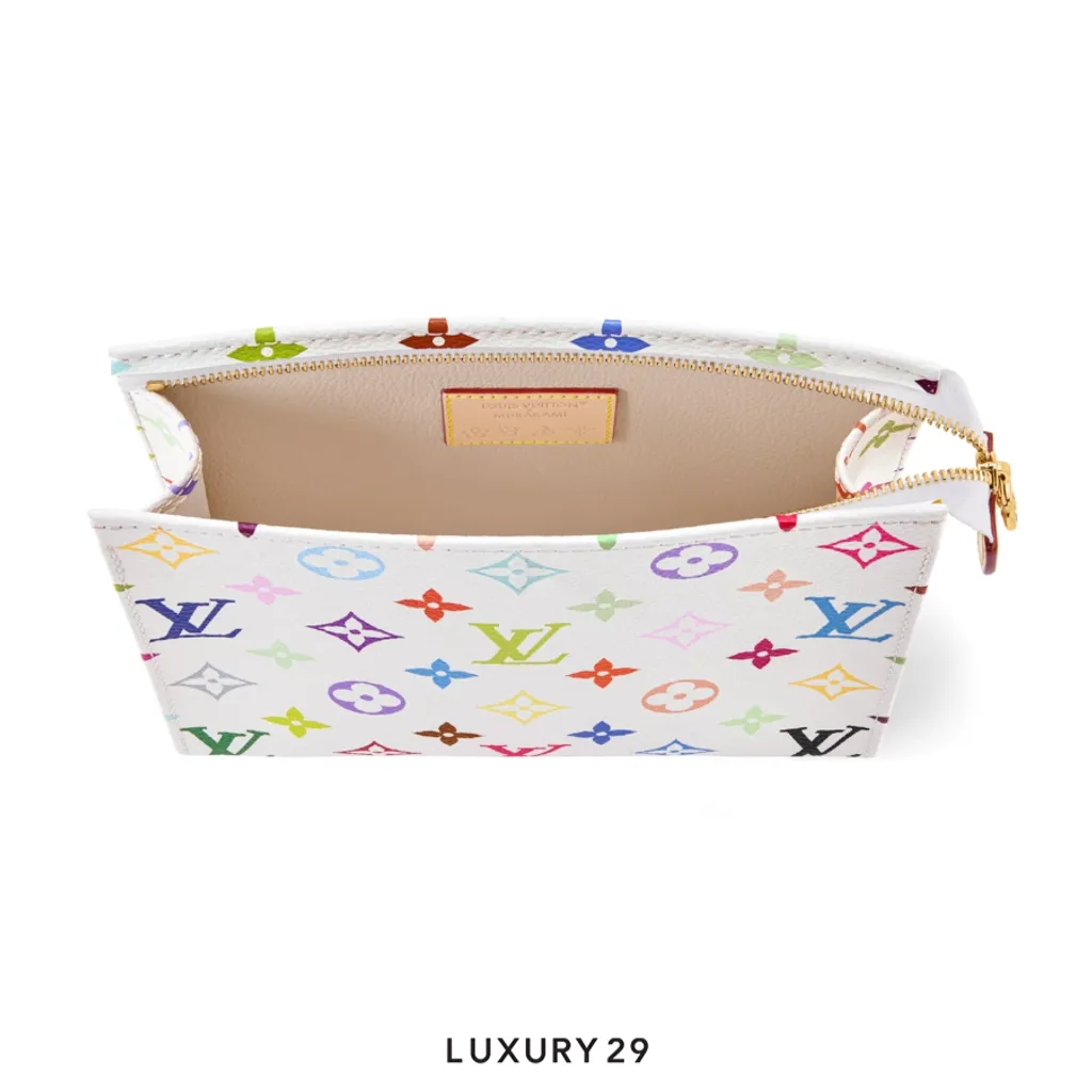 Louis Vuitton LV x TM Toiletry 19 Pouch Monogram Multicolore Canvas Multicolor(Small, White)