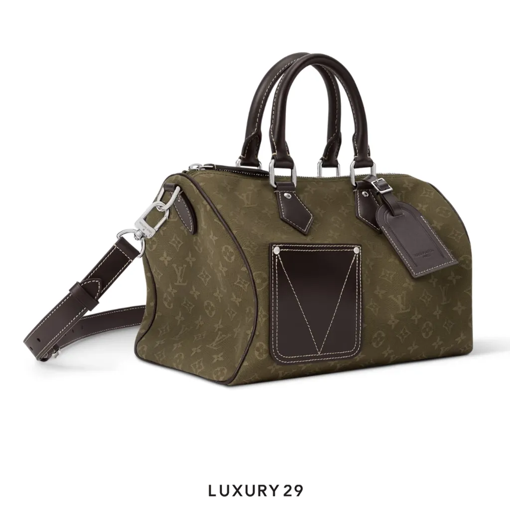 Louis Vuitton Speedy 30 Bandouliere bag khaki green(Medium, Green)